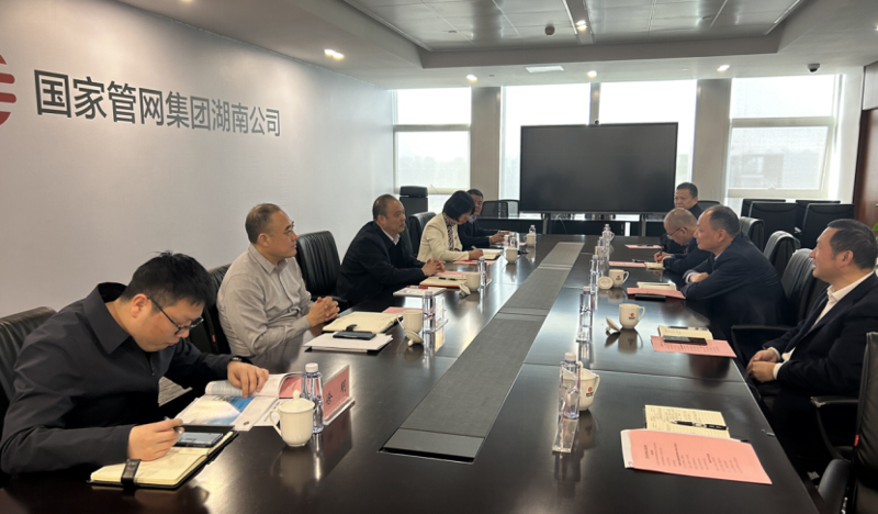 周鴻與國家管網(wǎng)湖南公司代表、黨委書記王現(xiàn)中舉行會談